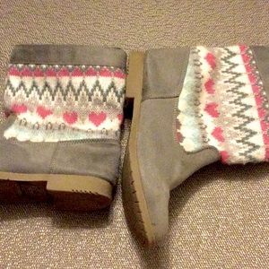 Gray Girls Gymboree Boots Cute